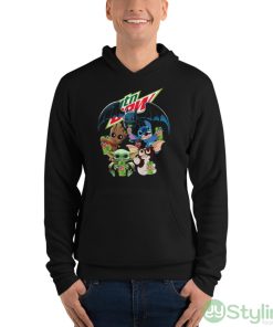 Mountain Dew Baby Yoda Groot Stitch toothless and Gremlins shirt - Unisex Fleece Pullover Hoodie