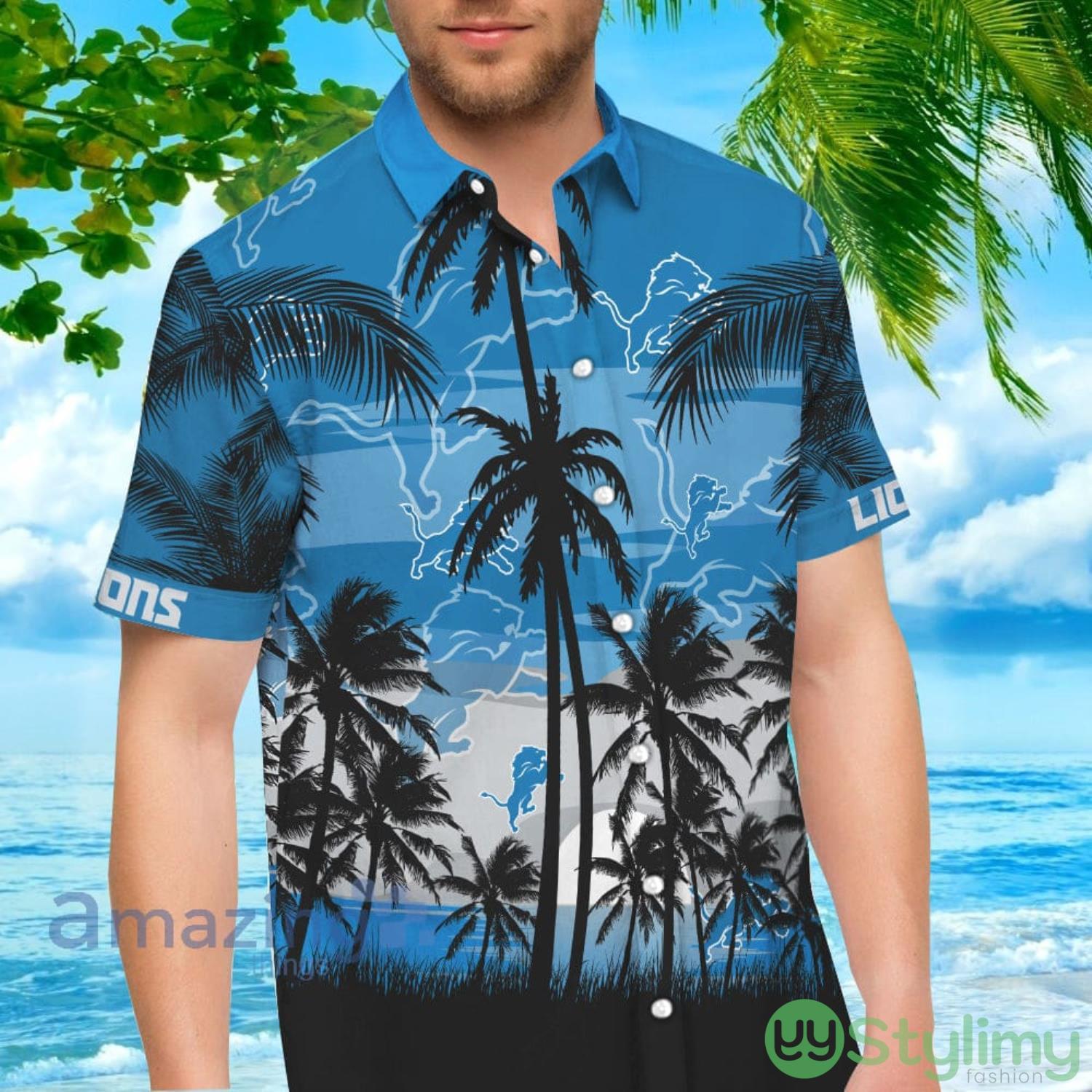 NFL Detroit Lions Tropical Hawaiian Shirt For Men And Women 2 NFL Detroit Lions Tropical Hawaiian Shirt For Men And Women Product Photo 2