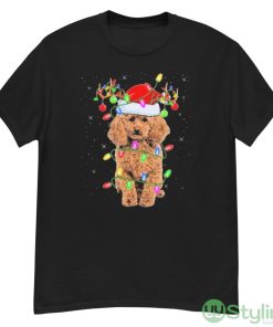 Poodle Dog Lover Xmas Lighting Santa Poodle Christmas Shirt - G500 Men’s Classic T-Shirt