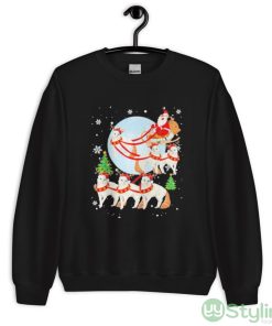 Santa Riding Reindeer Turkish Angora Sleigh Christmas Shirt - Unisex Crewneck Sweatshirt