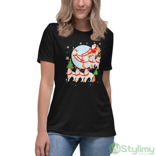 Santa Riding Reindeer Turkish Angora Sleigh Christmas Shirt