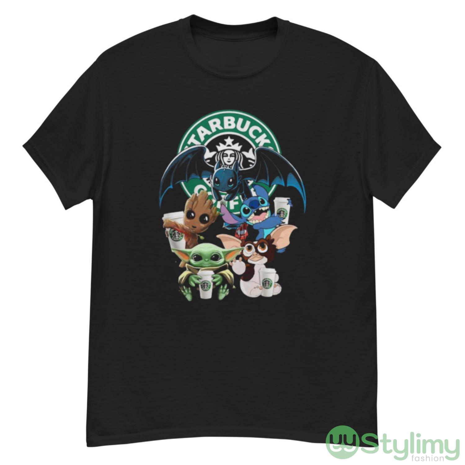 Starbucks Baby Yoda Groot Stitch Toothless and Gremlins shirt 7 Starbucks Baby Yoda Groot Stitch Toothless and Gremlins shirt - G500 Men’s Classic T-Shirt
