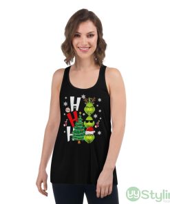 The Grinch Ho Ho Ho Christmas Sweater Shirt - Women's Flowy Racerback Tank