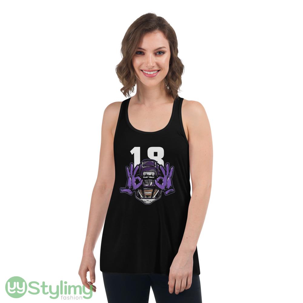 Justin Jefferson Griddy Rugby T Shirt Griddy Rugby Design T Shirt Gift Fan shirt 8 Justin Jefferson Griddy Rugby T Shirt Griddy Rugby Design T Shirt Gift Fan shirt - Women's Flowy Racerback Tank
