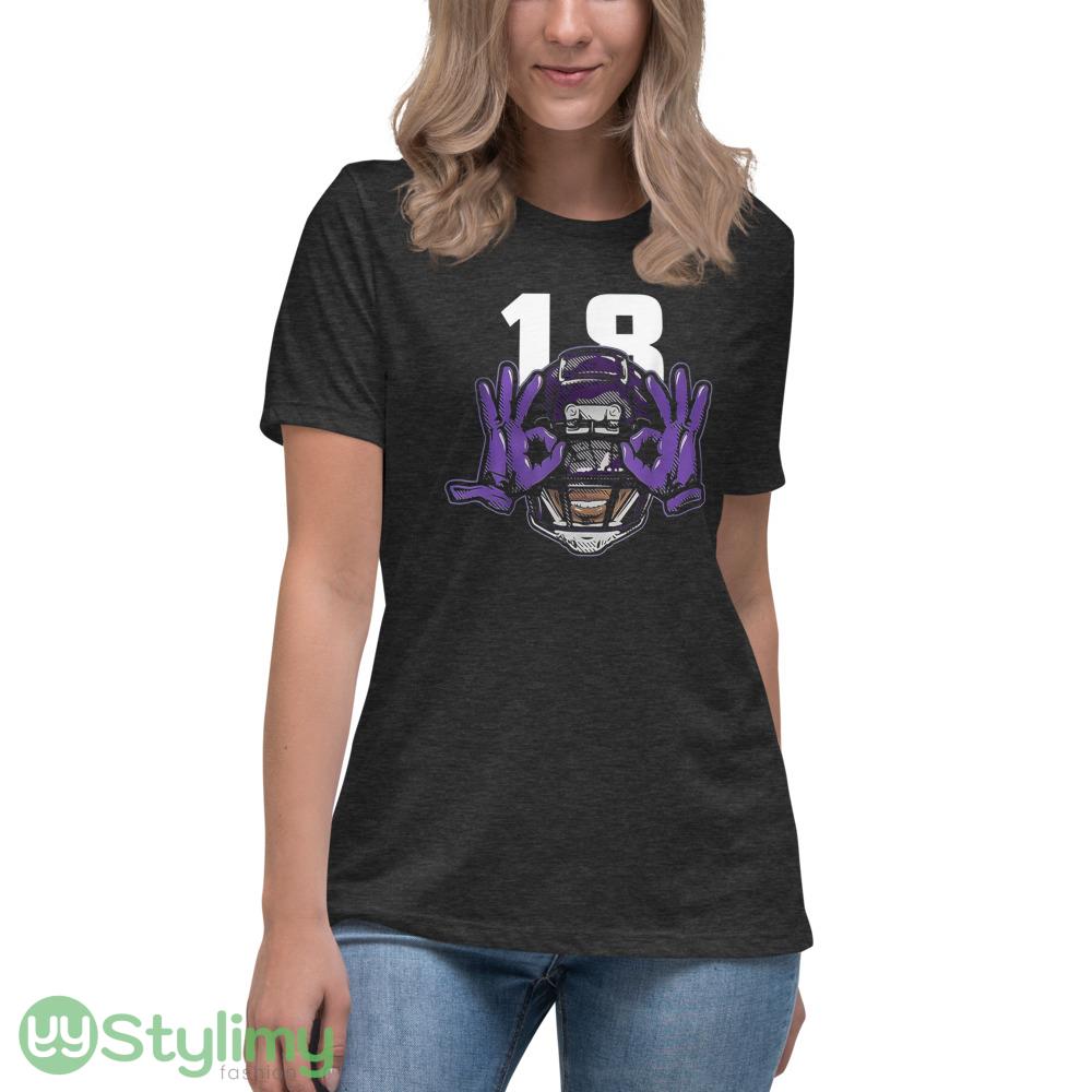 Justin Jefferson Griddy Rugby T Shirt Griddy Rugby Design T Shirt Gift Fan shirt 9 Justin Jefferson Griddy Rugby T Shirt Griddy Rugby Design T Shirt Gift Fan shirt - Women's Relaxed Short Sleeve Jersey Tee-1