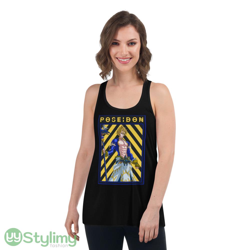 POSEIDON greek god of the sea earthquakes storms shirt 8 POSEIDON greek god of the sea earthquakes storms shirt - Women's Flowy Racerback Tank