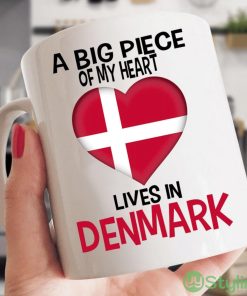 A Piece Of My Heart Lives In Denmark Coffee Mug Product Photo 1