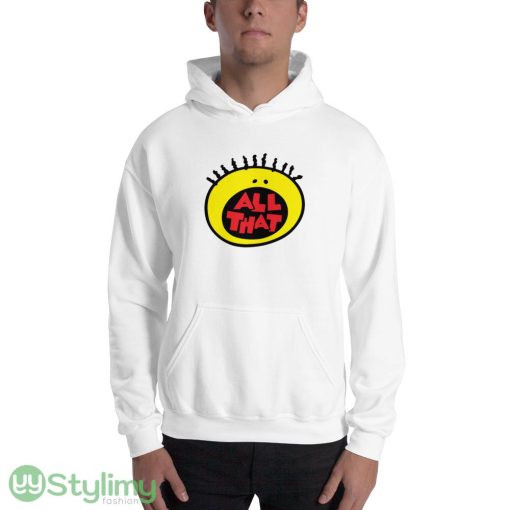 All That design white T shirts for men and women - 18500 Unisex Heavy Blend Hooded Sweatshirt