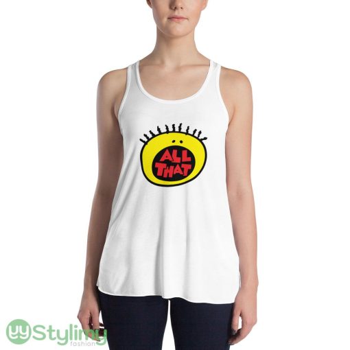 All That design white T shirts for men and women - 8800 Women's Flowy Racerback Tank
