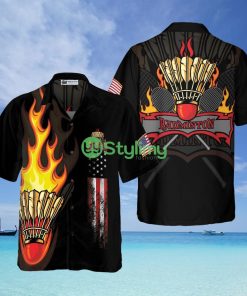 Badminton Flame Hawaiian Shirt - Badminton Flame Hawaiian Shirt