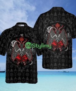 Baphomet Demon Satanism Pentagram Hawaiian Shirt - Baphomet Demon Satanism Pentagram Hawaiian Shirt