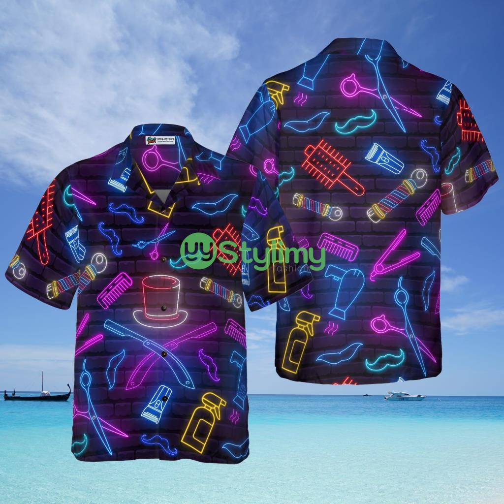Barber Shop Neon Hawaiian Shirt 2 Barber Shop Neon Hawaiian Shirt - Barber Shop Neon Hawaiian Shirt