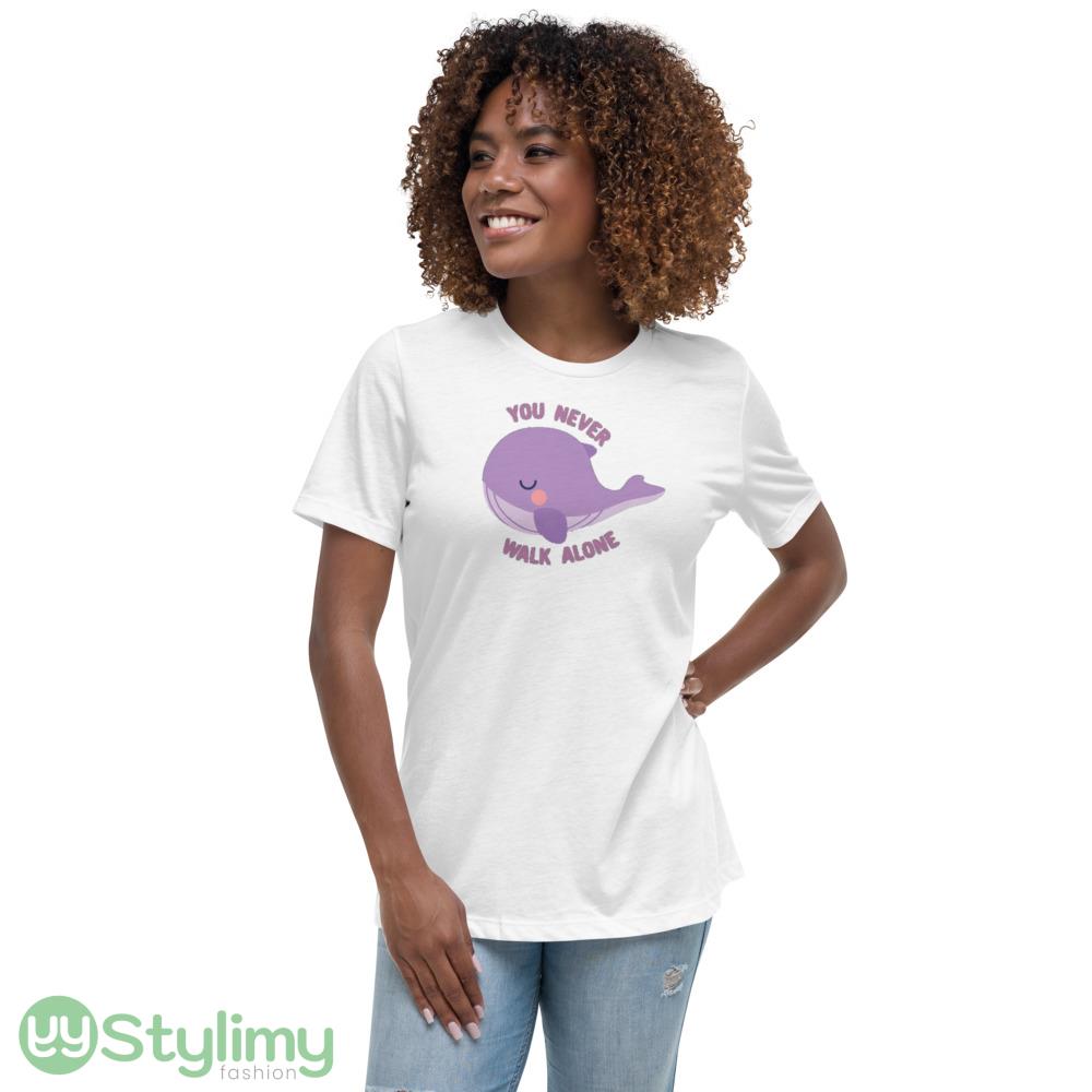 BTS Tinytan whale you never walk alone design white T shirts for men and women 3 BTS Tinytan whale you never walk alone design white T shirts for men and women - 6400 Women's Relaxed Short Sleeve Jersey Tee
