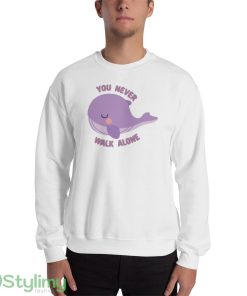 BTS Tinytan whale you never walk alone design white T shirts for men and women - 18000 Unisex Heavy Blend Crewneck Sweatshirt