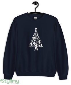 Dragon Ball Z Christmas Tree Silhouette White Sweatshirt gift for Christmas - 18000 Unisex Heavy Blend Crewneck Sweatshirt-1