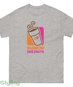 Dunkin deez nuts pink orange T shirt - 500 Men’s Classic Tee Gildan