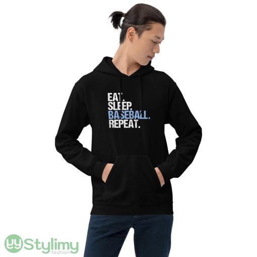 Eat Sleep Baseball Repeat print design new T shirts for mens and womens - 18500 Unisex Heavy Blend Hooded Sweatshirt