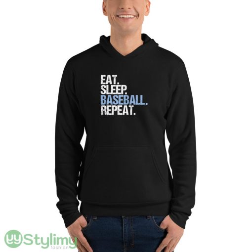 Eat Sleep Baseball Repeat print design new T shirts for mens and womens - 3719 Unisex Fleece Pullover Hoodie