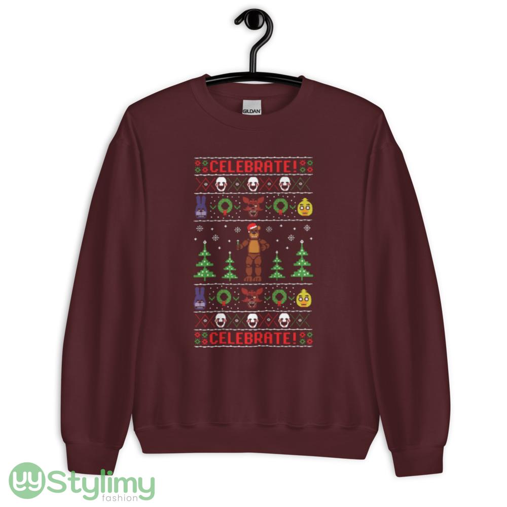 Five Nights At Freddys Ugly Sweater Sweatshirt Hoodie gift for Christmas 2 Five Nights At Freddys Ugly Sweater Sweatshirt Hoodie gift for Christmas - 18000 Unisex Heavy Blend Crewneck Sweatshirt-2