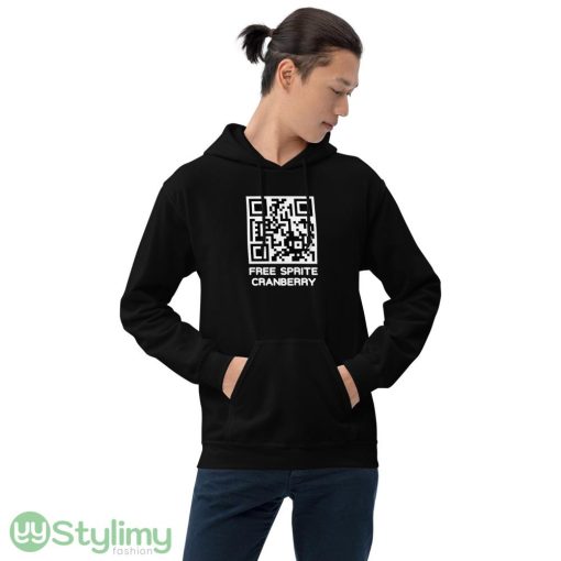 Free Sprite Cranberry QR Code ideas funny black T shirts for mens and womens - 18500 Unisex Heavy Blend Hooded Sweatshirt