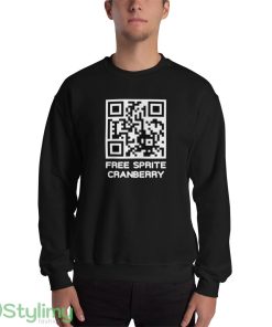 Free Sprite Cranberry QR Code ideas funny black T shirts for mens and womens - 18000 Unisex Heavy Blend Crewneck Sweatshirt