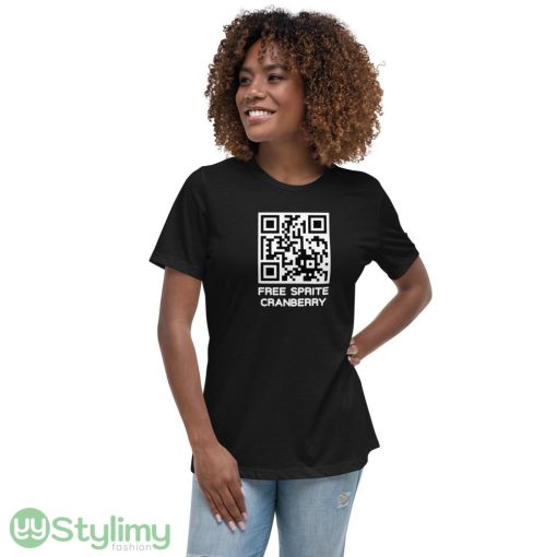 Free Sprite Cranberry QR Code ideas funny black T shirts for mens and womens - 6400 Women's Relaxed Short Sleeve Jersey Tee