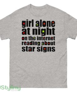 Girl alone at night on the internet reading about star signs shirt - 500 Men’s Classic Tee Gildan