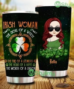 Irish Woman The Soul Of A Witch Personalized Tumbler, Gift For St. Patrick's Day - Irish Woman The Soul Of A Witch Personalized Tumbler, Gift For St. Patrick's Day