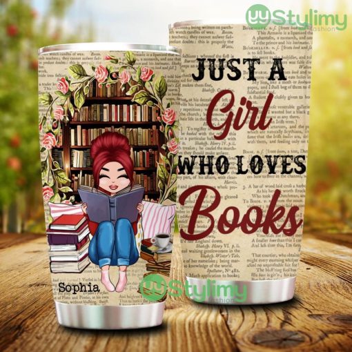 Just A Girl Who Loves Books Personalized Tumbler