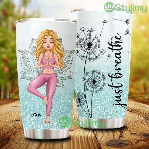 Just Breathe Personalized Tumbler