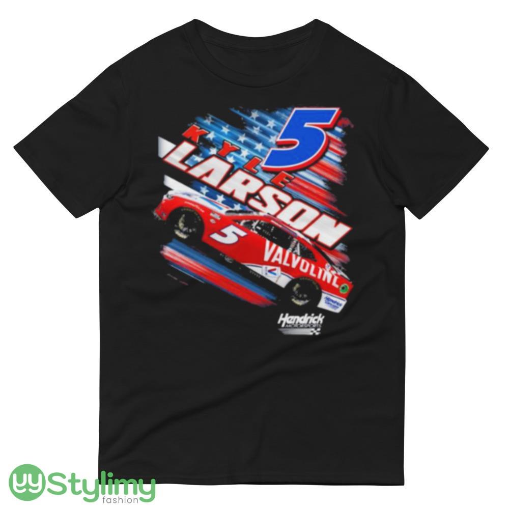 Kyle Larson 2023 Valvoline Patriotic Fuel Design T Shirts 9 Kyle Larson 2023 Valvoline Patriotic Fuel Design T Shirts - 980 Lightweight Fashion Short Sleeve T-Shirt