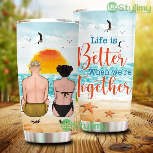 Life Is Better When We’re Together, Personalized Summer Vibe Tumbler