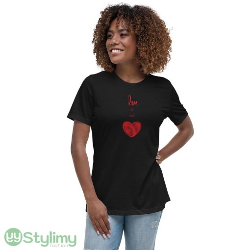 Love is real, designed for lovers, print design new T shirts for mens and womens - 6400 Women's Relaxed Short Sleeve Jersey Tee