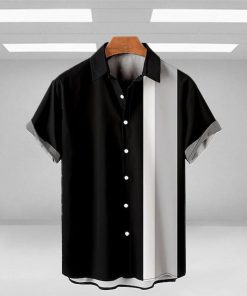 Mens Shirt Bowling Shirt Up Shirt Summer Shirt s Color Block Graphic Prints TurnHot Stamping Sports Holiday Clothing Fashion Hawaiian - 080423-142105