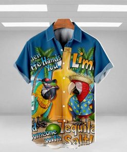 Mens Shirt Graphic Shirt Aloha Shirt Parrot TurnSea Print Daily Print Clothing Fashion Designer - 080423-142753