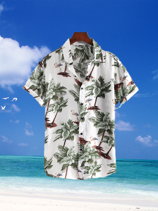 Mens Shirt Summer Hawaiian Shirt Graphic Shirt Aloha Shirt Coconut Tree Collar Outdoor Street Clothing Apparel Cotton Designer Casual Hawaiian