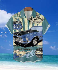 Mens Shirt Summer Hawaiian Shirt Graphic Shirt Aloha Shirt Vintage Hawaiian Shirts Letter Car TurnRoyal 3D Print Outdoor Street Print Clothing - 120423-101448