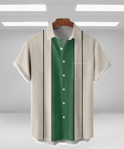 Men_s Shirt Summer Hawaiian Shirt Striped Graphic Prints Turndown Outdoor Street Button-Down Print Clothing Apparel Tropical Fashion Hawaiian - 080423-143919