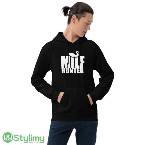 Milf Hunter white print design new T shirts for mens and womens - 18500 Unisex Heavy Blend Hooded Sweatshirt