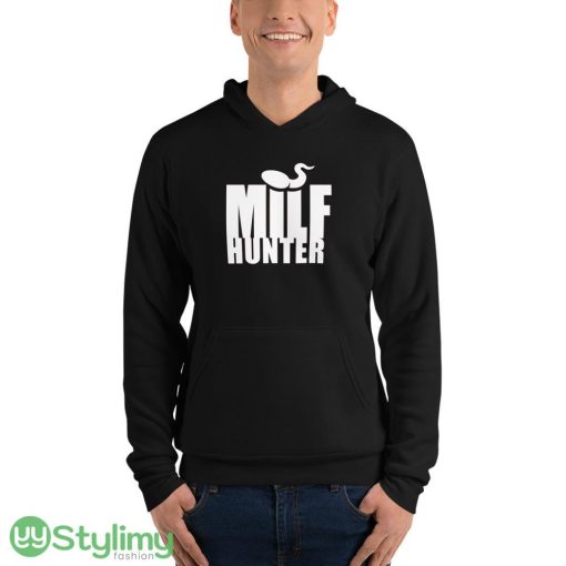 Milf Hunter white print design new T shirts for mens and womens - 3719 Unisex Fleece Pullover Hoodie