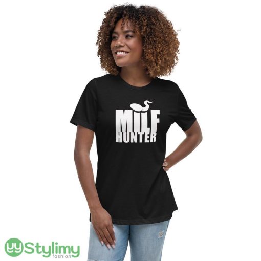 Milf Hunter white print design new T shirts for mens and womens - 6400 Women's Relaxed Short Sleeve Jersey Tee