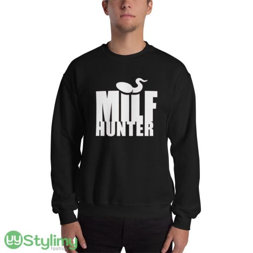 Milf Hunter white print design new T shirts for mens and womens - 18000 Unisex Heavy Blend Crewneck Sweatshirt