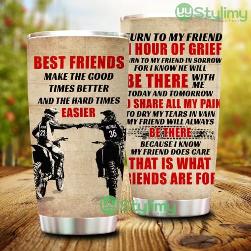 Motocross Best Friends Make The Good Times Better, Personalized Tumbler