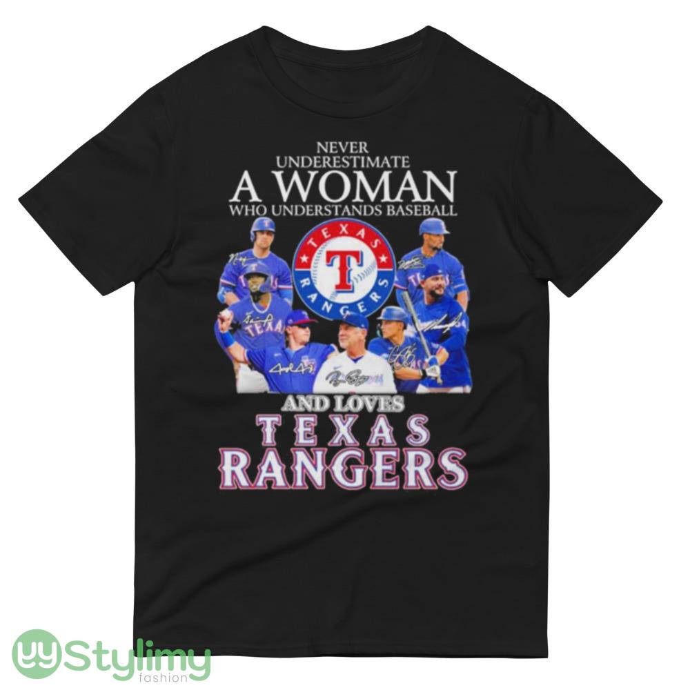 never underestimate a woman who understands baseball and love Texas Rangers signatures Ideas T Shirts 5 never underestimate a woman who understands baseball and love Texas Rangers signatures Ideas T Shirts - 980 Lightweight Fashion Short Sleeve T-Shirt