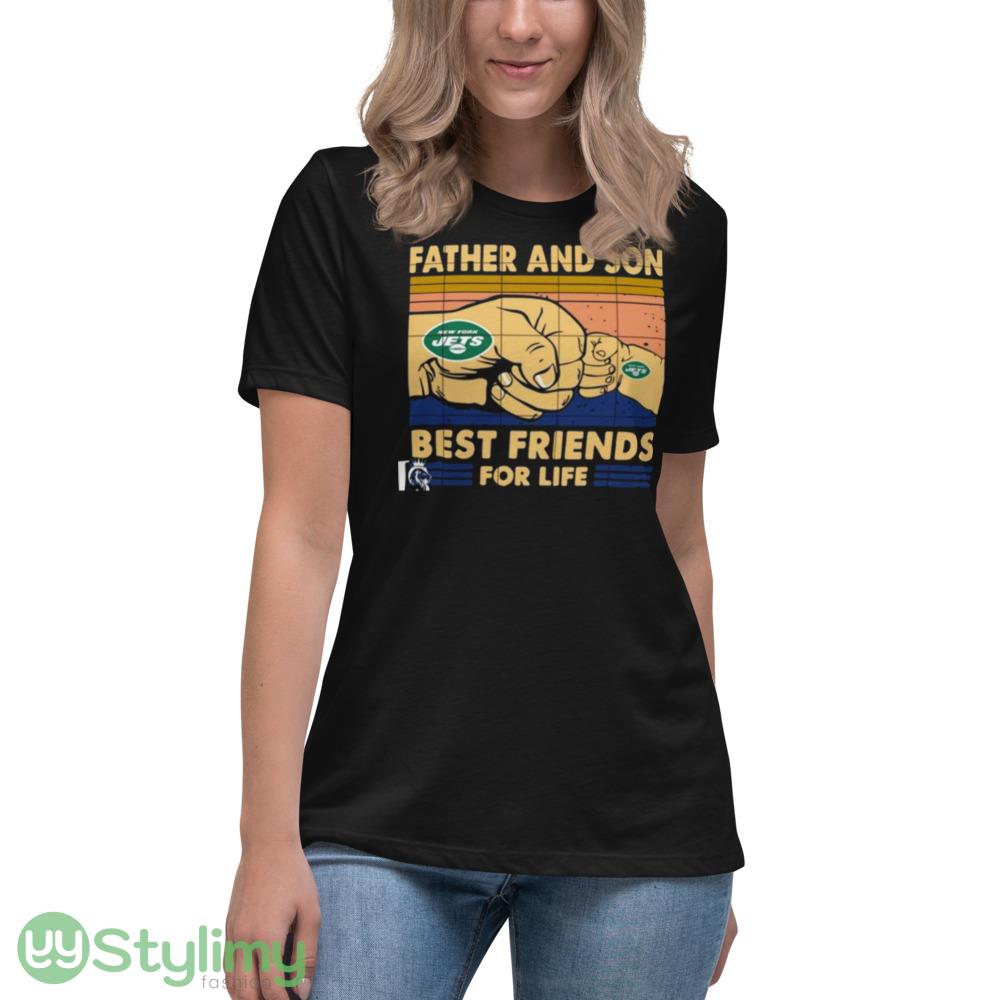 New york jets and son best friends for life Print T Shirts 3 New york jets and son best friends for life Print T Shirts - 6400 Women's Relaxed Short Sleeve Jersey Tee