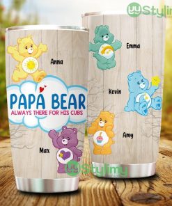 Papa Bear Always There For His Cubs, Personalized Papa Bear Tumbler - Papa Bear Always There For His Cubs, Personalized Papa Bear Tumbler