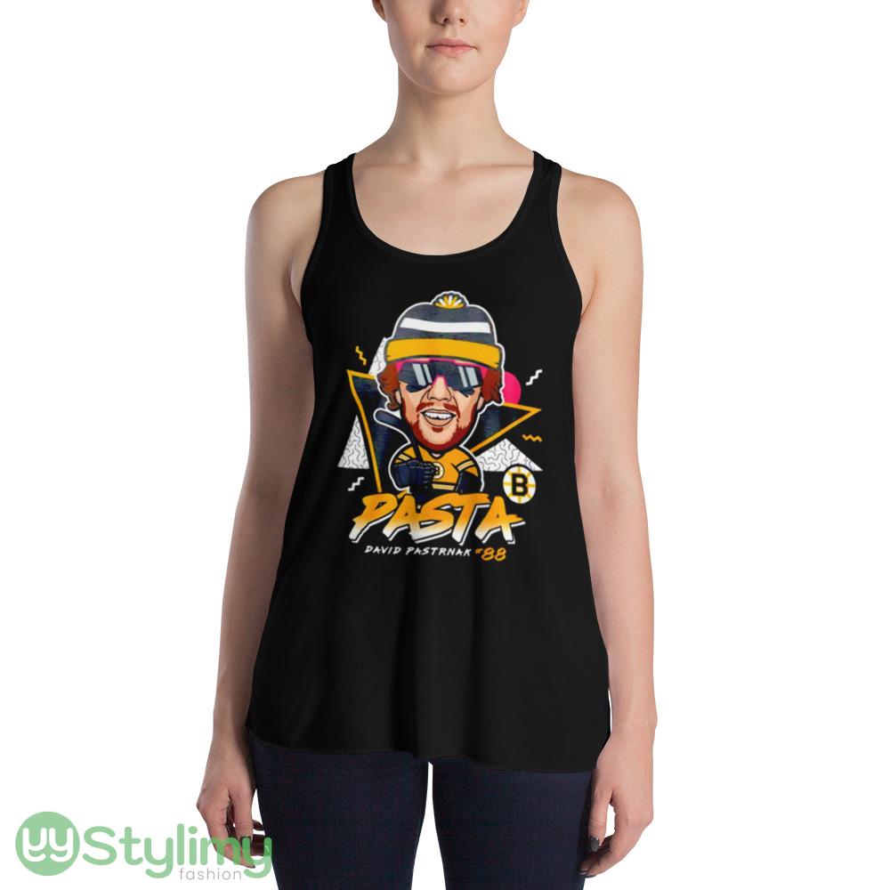 Pastor David Pastrnak 88 Boston Bruins Print T Shirts 4 Pastor David Pastrnak 88 Boston Bruins Print T Shirts - 8800 Women's Flowy Racerback Tank