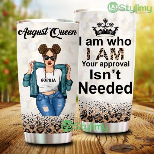 Personalized August Birthday Tumbler, Custom Birthday Tumbler