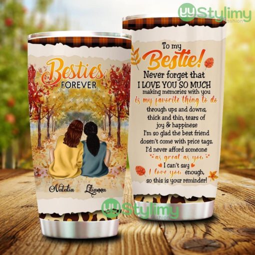 Personalized Bestie Forever Custom Stainless Steel Tumbler