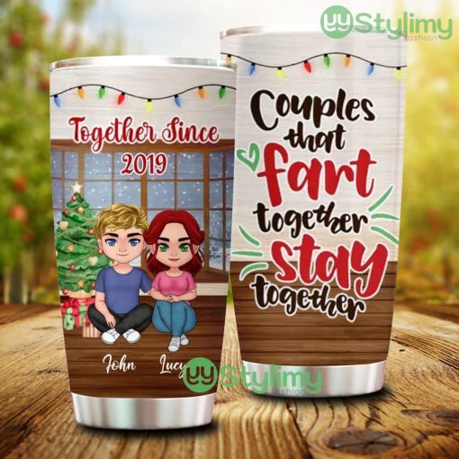 Personalized  Couples That Fart Together Stay Together Christmas Couple Tumbler